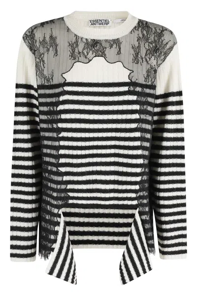 ESSENTIEL ANTWERP INSANE STRIPED PULL WITH LACE