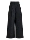 Essentiel Antwerp Instore Jacquard Pleated Trousers In Black