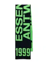 Essentiel Antwerp Intarsia Logo Scarf In Green
