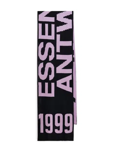 Essentiel Antwerp Intarsia Scarf In Black