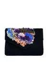 Essentiel Antwerp Intensify Sequins Beads Clutch Bag In Black