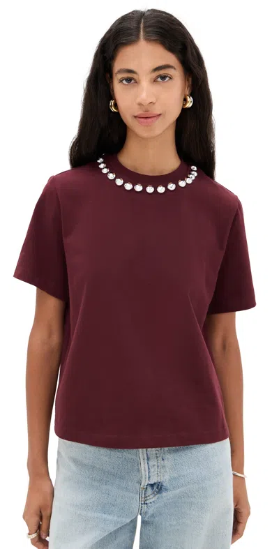 ESSENTIEL ANTWERP INTENSO SILVER BALLS T-SHIRT MARGOT MAUVE