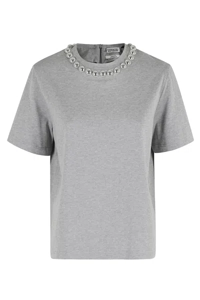 Essentiel Antwerp Intenso Silver Balls Tshirt In Gray