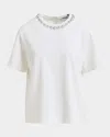 Essentiel Antwerp Intenso Studded Collar T-shirt In White