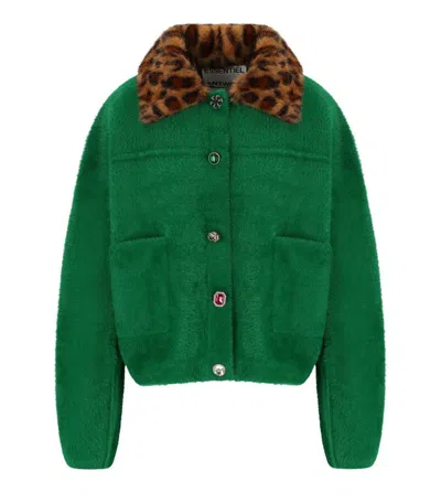 ESSENTIEL ANTWERP ESSENTIEL ANTWERP INTENTION GREEN CARDIGAN