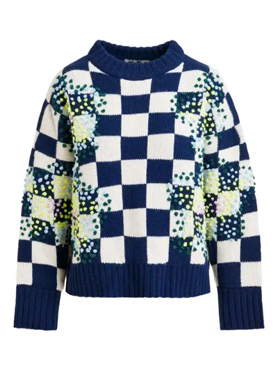 Essentiel Antwerp Inter Embroidered Sweater In Blue