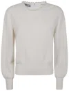 Essentiel Antwerp "inti" Pullover With Beads In White