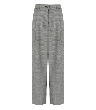 Essentiel Antwerp Invest Grey Wide Leg Pants In Multi