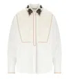 Essentiel Antwerp Lace-panel Embellished Shirt In White