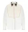 Essentiel Antwerp Lace-panel Embellished Shirt In White
