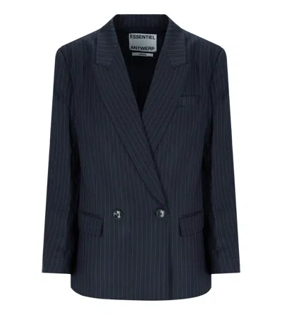 ESSENTIEL ANTWERP IPURSUIT NAVY BLUE OVERSIZED BLAZER
