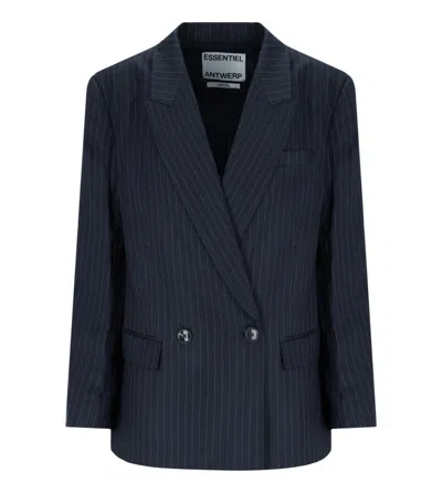 ESSENTIEL ANTWERP IPURSUIT NAVY BLUE OVERSIZED BLAZER