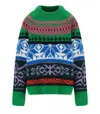 Essentiel Antwerp Irelando Green Crewneck Sweater In Multi