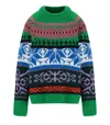 Essentiel Antwerp Irelando Green Crewneck Sweater In Multi