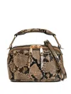 Essentiel Antwerp Irona Snakeskin Shoulder Bag In Green