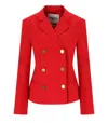 Essentiel Antwerp Irtha Red Double-breasted Blazer In Red
