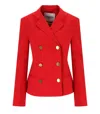Essentiel Antwerp Irtha Red Double-breasted Blazer In Red