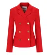 Essentiel Antwerp Irtha Red Double-breasted Blazer In Red