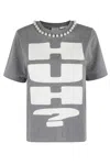 Essentiel Antwerp Isos Beads Print Tshirt In Gray