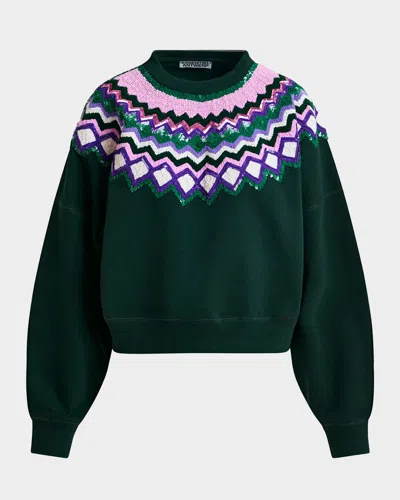 ESSENTIEL ANTWERP ISSU EMBROIDERED CREWNECK SWEATER