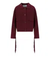 Essentiel Antwerp Istern Burgundy Cardigan In Red