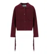 Essentiel Antwerp Istern Burgundy Cardigan In Red