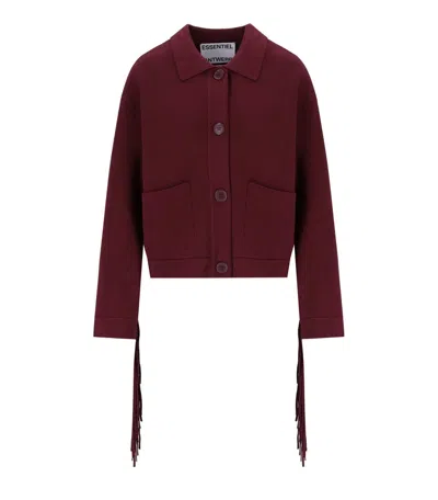 ESSENTIEL ANTWERP ISTERN BURGUNDY CARDIGAN