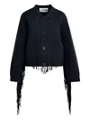 Essentiel Antwerp Istern Fringe Cardigan In Black