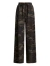 Essentiel Antwerp Itchy Camouflage-textured Trousers In Brown