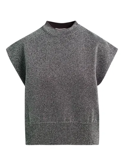Essentiel Antwerp Itdance Ribbed Sweater In Gray