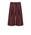 Essentiel Antwerp Itop Burgundy Bermuda Shorts In Brown