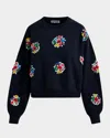 Essentiel Antwerp Itro Embroidered Crewneck Sweatshirt In Blue