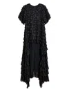 Essentiel Antwerp Itty Tiered Ruffled Top In Black