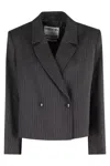 Essentiel Antwerp Itzel Cropped Blazer In Black