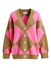 Essentiel Antwerp Iwho Diamond-pattern Cardigan In Multi