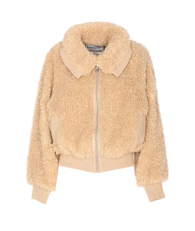 Essentiel Antwerp Iwill Faux Fur Jacket In Brown