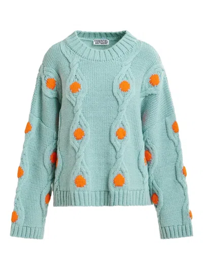 Essentiel Antwerp Ixel Cable-knit Sweater In Green