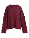 Essentiel Antwerp Ixel Cable-knit Sweater In Red