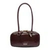 Essentiel Antwerp Izodiac Shiny Shoulder Bag In Brown