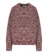 Essentiel Antwerp Izura Burgundy Crewneck Sweater In Pink