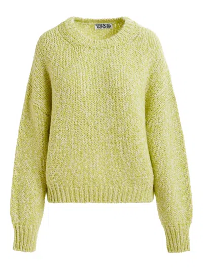 Essentiel Antwerp Izura Mélange-knit Sweater In Green