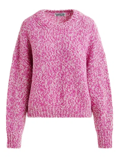 Essentiel Antwerp Izura Ribbed-trim Sweater In Pink