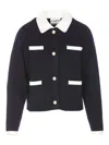 Essentiel Antwerp Haurel Knitted Jacket In Azul