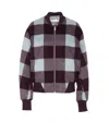 Essentiel Antwerp Check-pattern Bomber Jacket In Multi