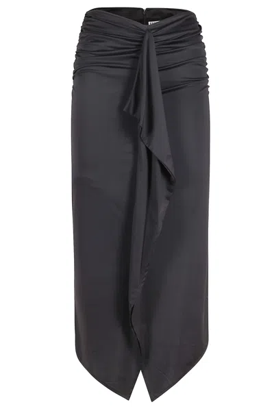 Essentiel Antwerp Janedoe Draped Jersey Skirt In Black