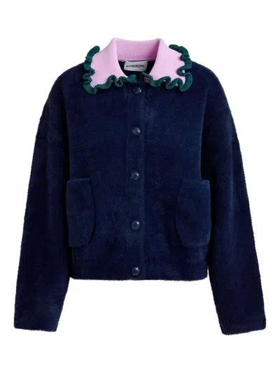 Essentiel Antwerp Jardener Cardigan In Blue