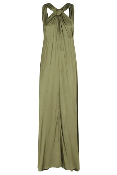 Essentiel Antwerp Jaycee Halterneck Maxi Dress In Green