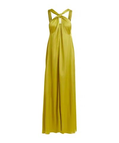 Essentiel Antwerp Jaycee Halterneck Maxi Dress In Brown