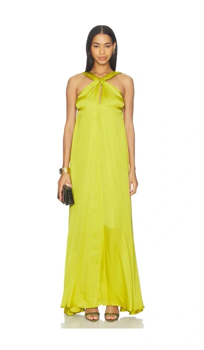 Essentiel Antwerp Jaycee Halterneck Maxi Dress In Green
