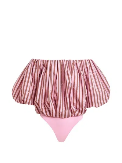 Essentiel Antwerp Striped Embellished Blouse In Multi